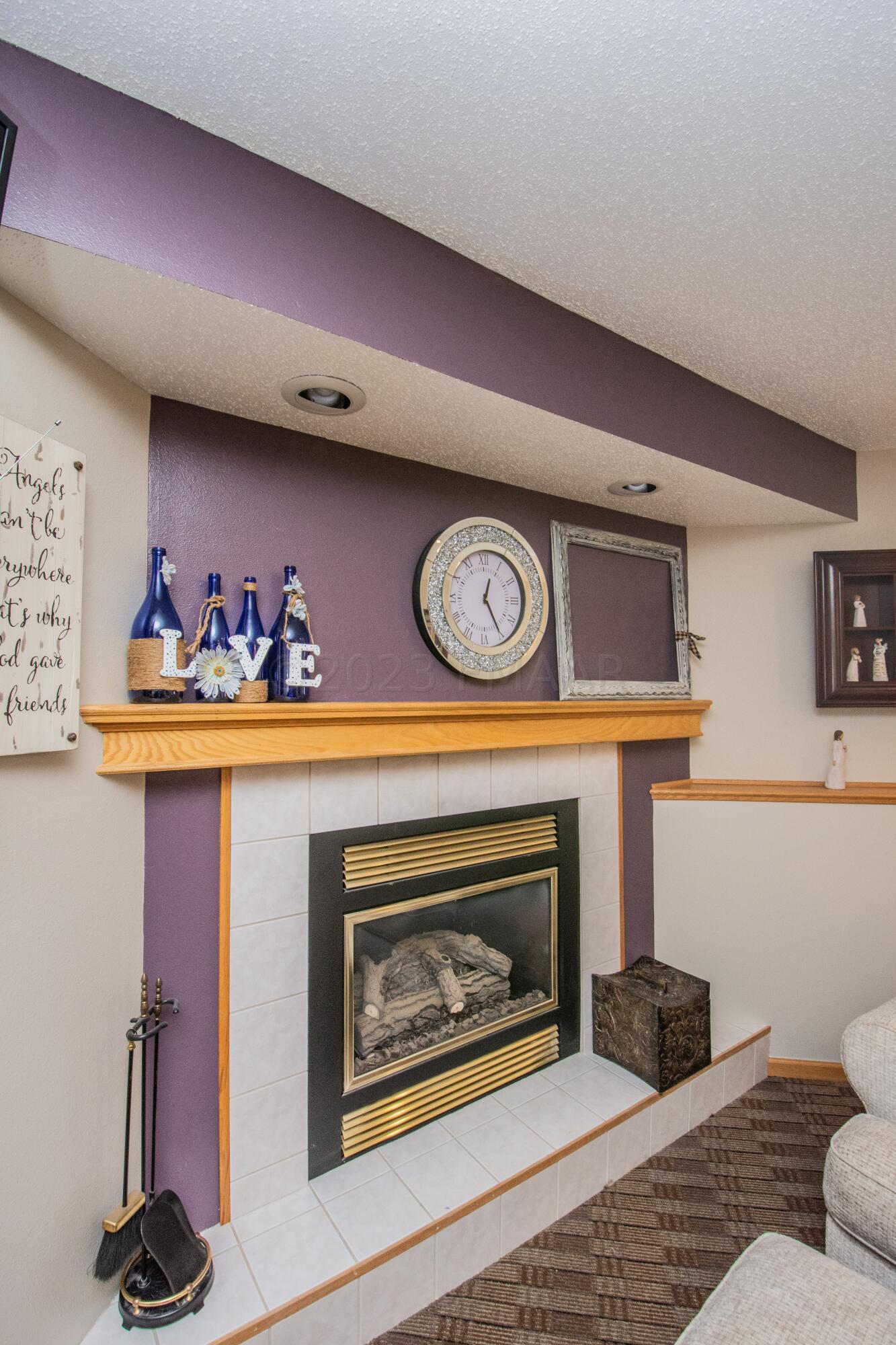 Gas Fireplace in Family Room