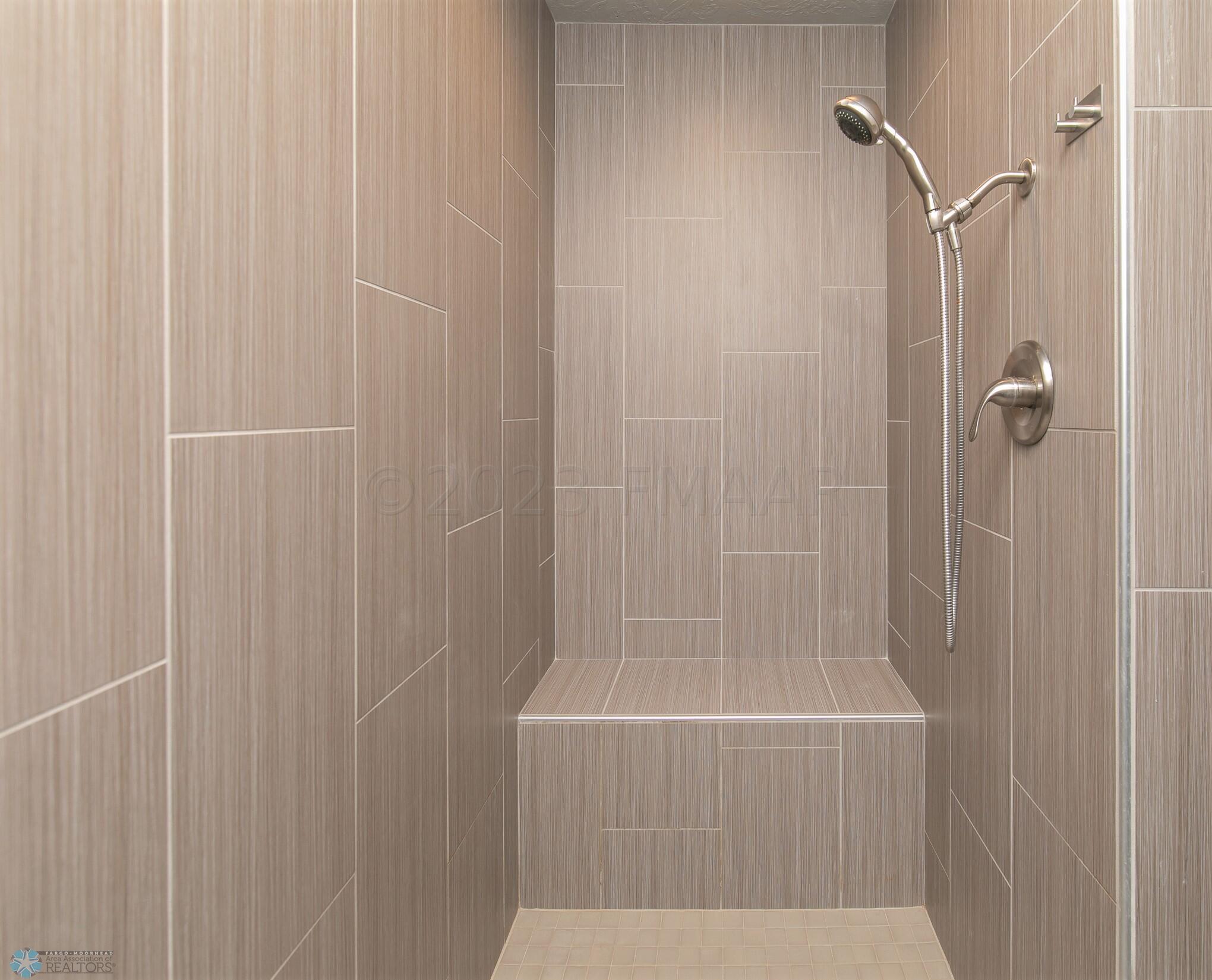 Primary bathroom tile shower