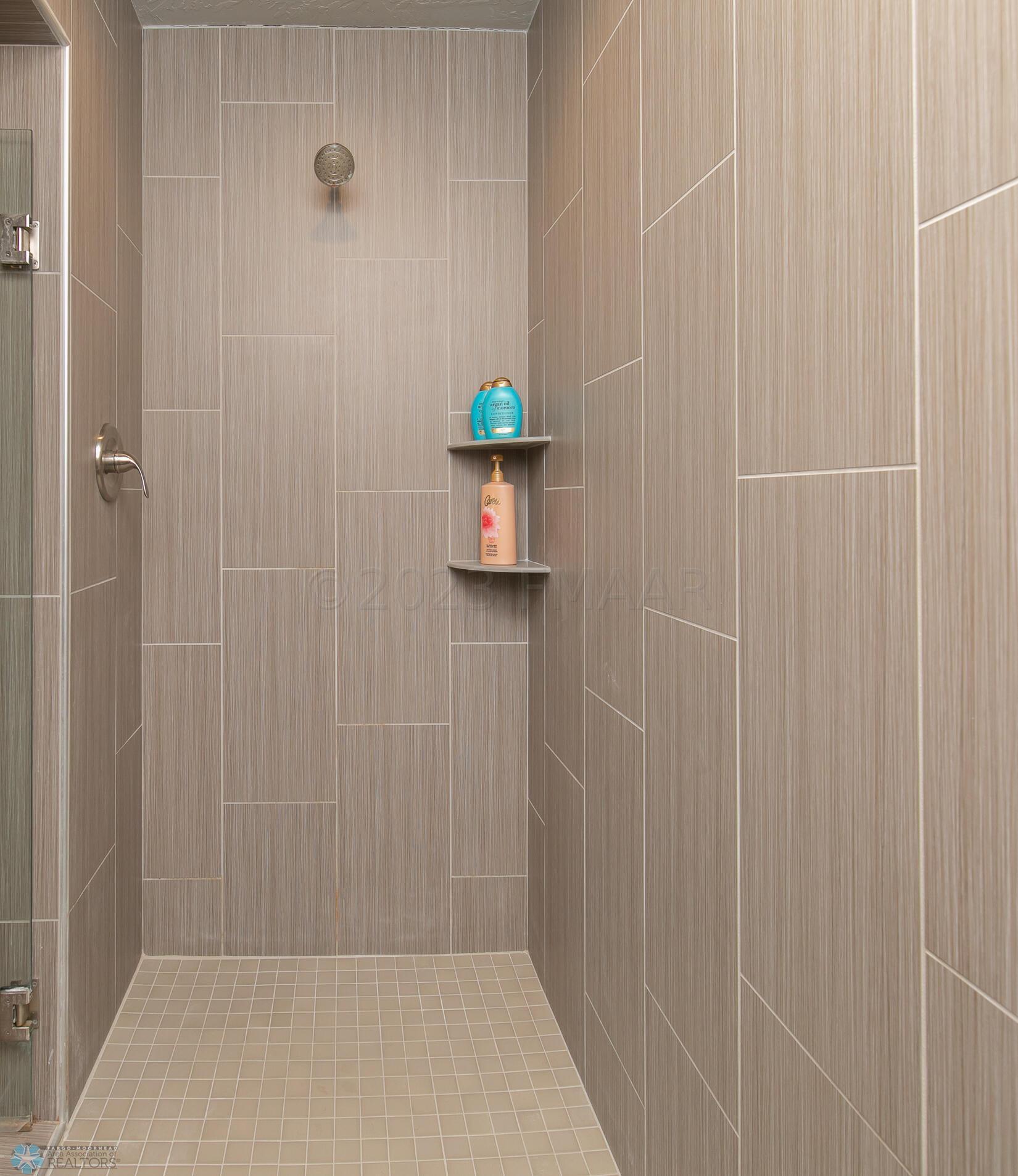 Primary bathroom tile shower