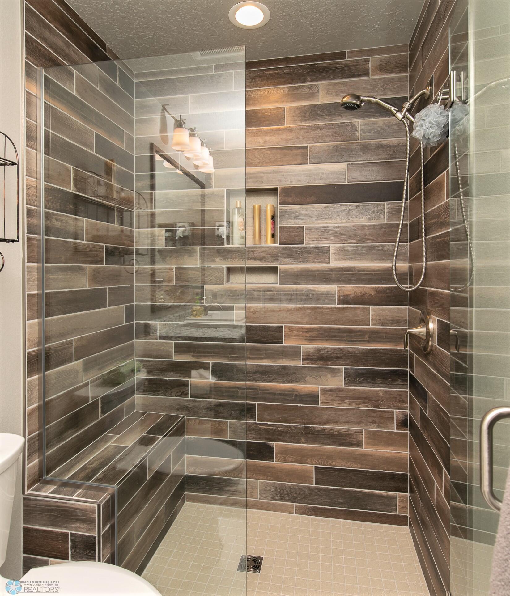 Basement tile shower