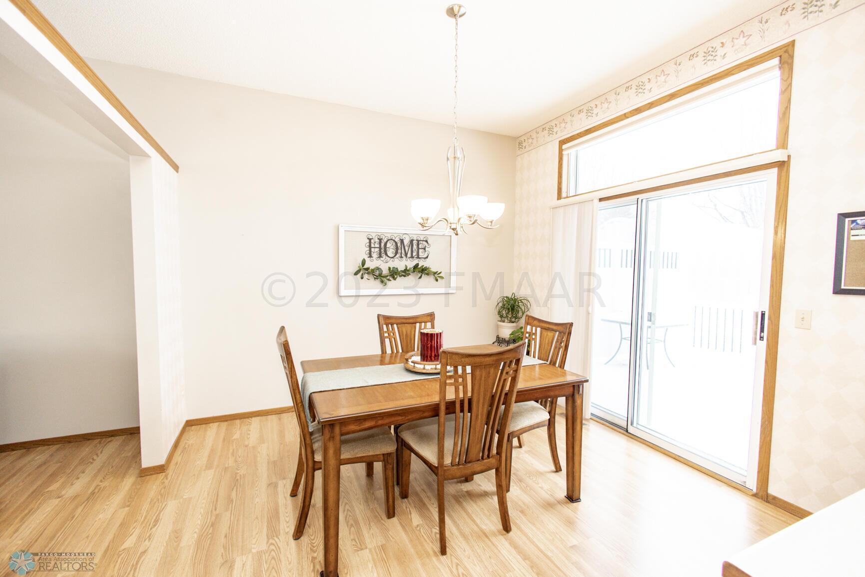 Spacious dining room