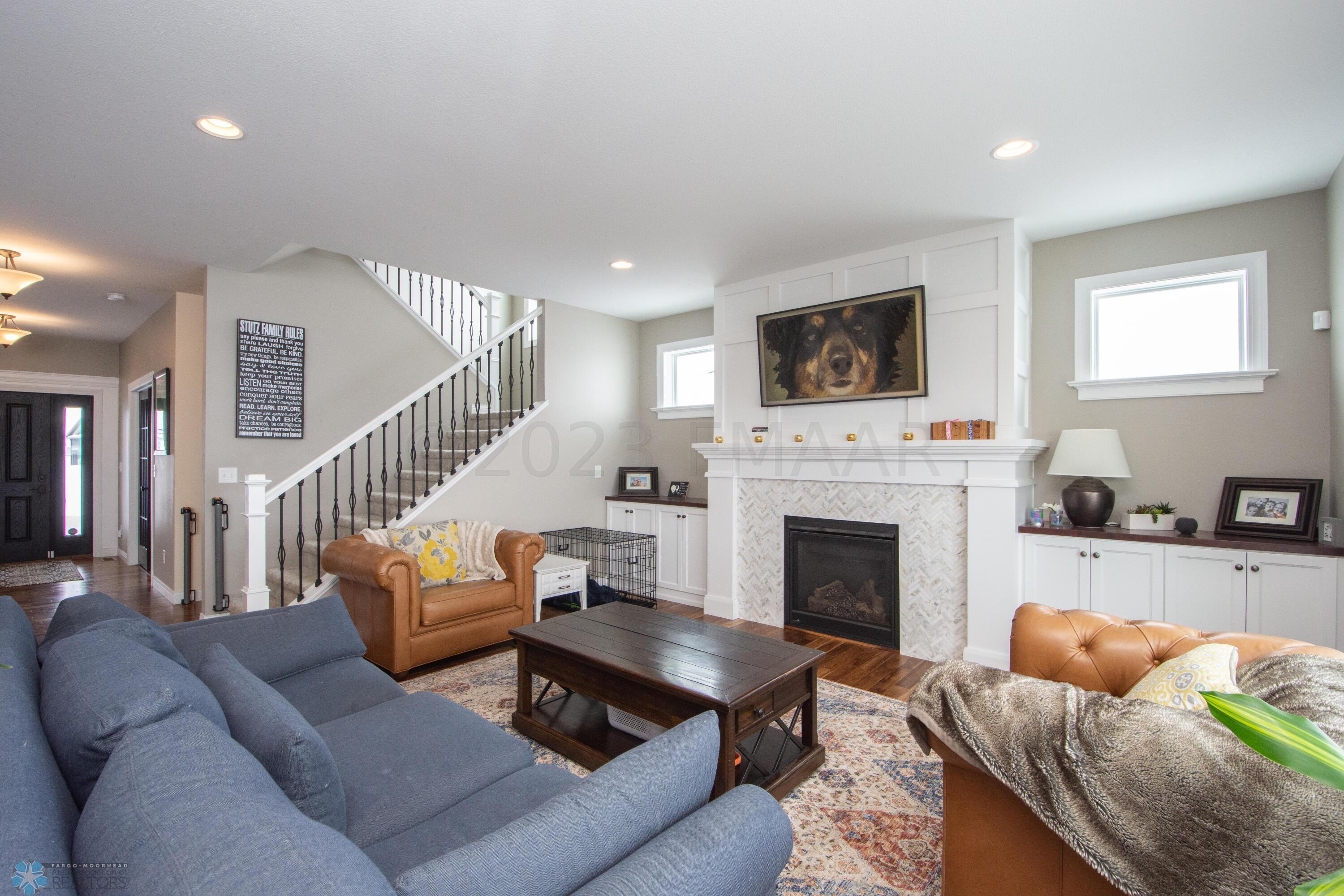 Custom board and batten fireplace