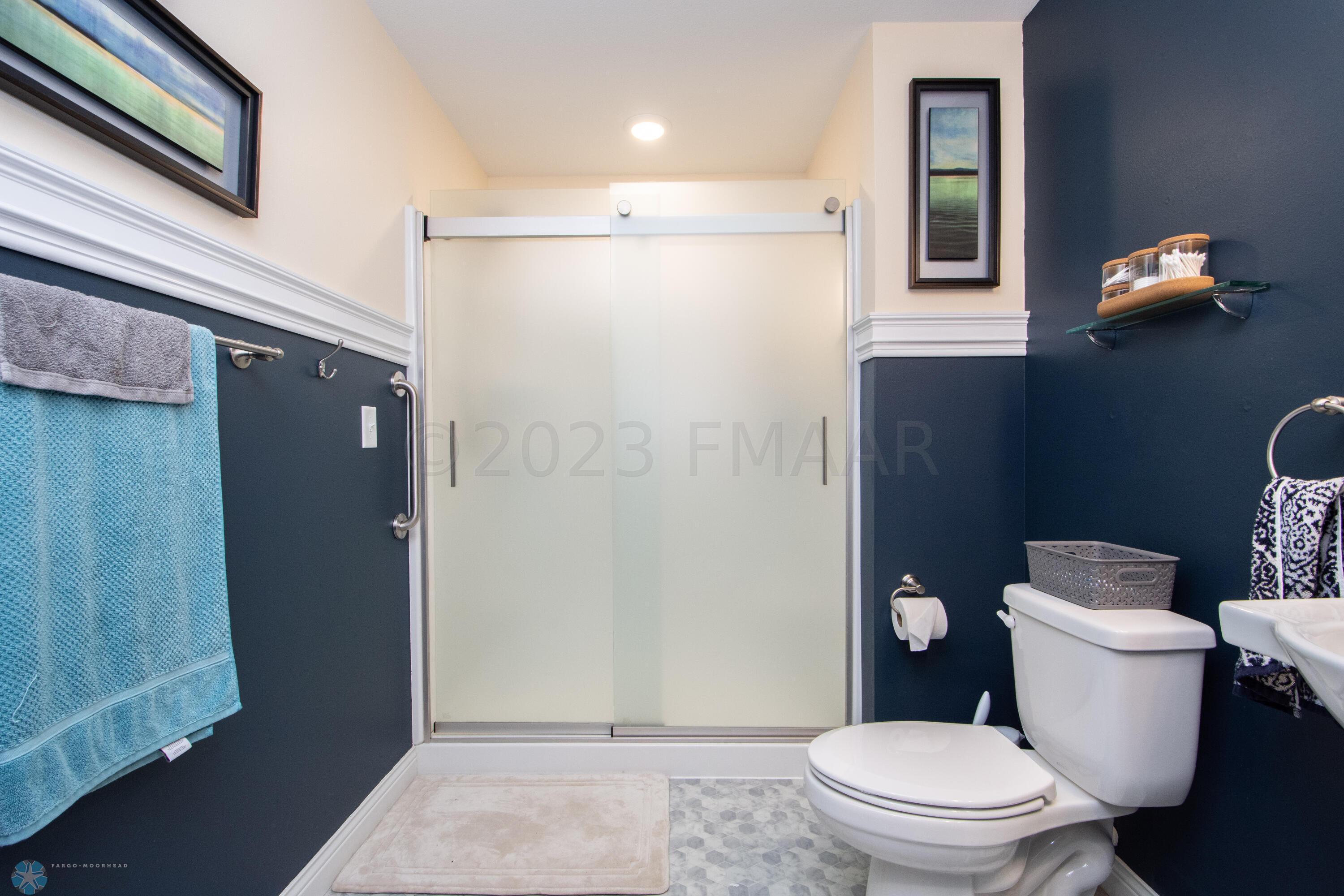 3/4 bathroom in basement