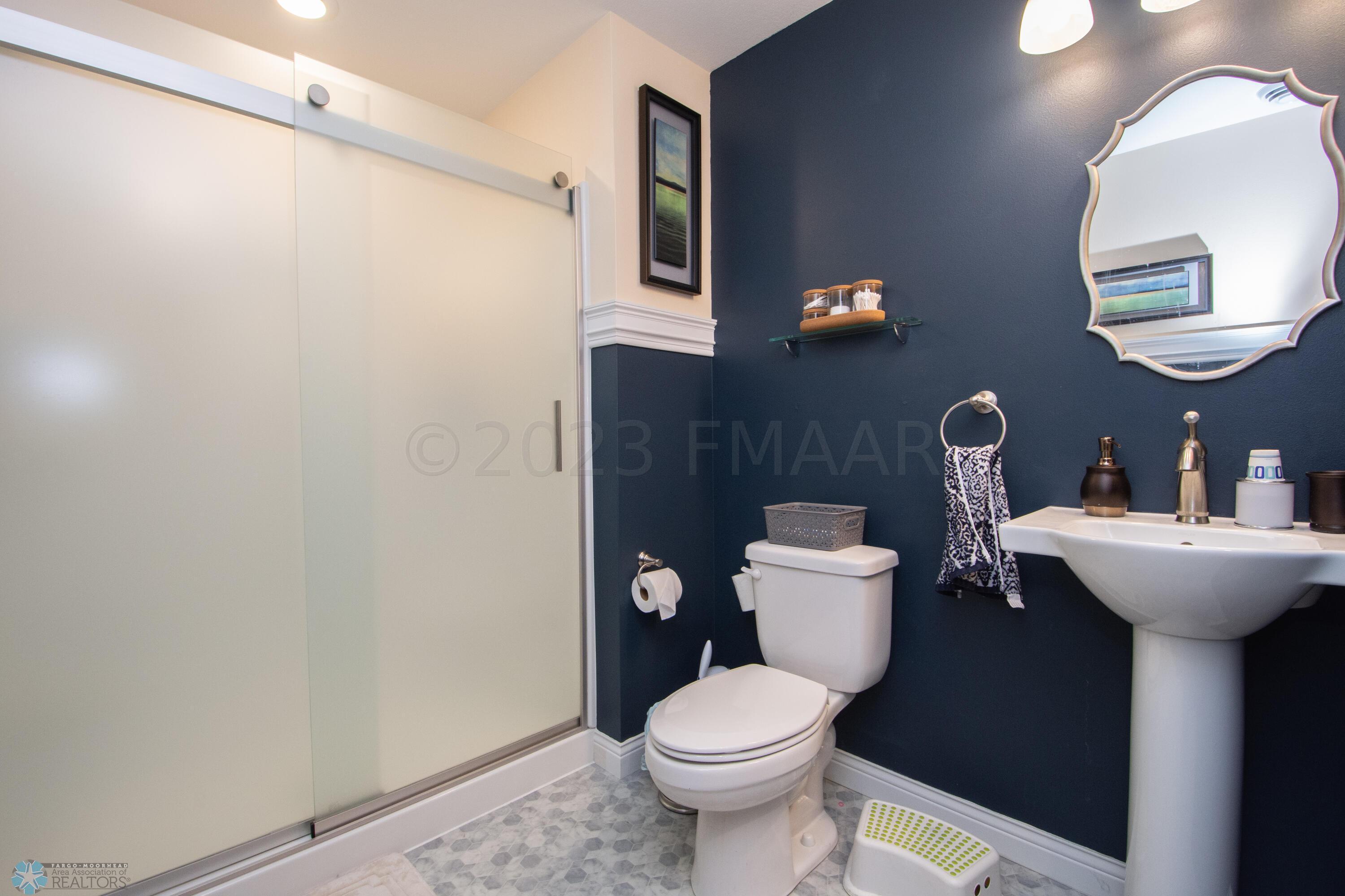 3/4 bathroom in basement