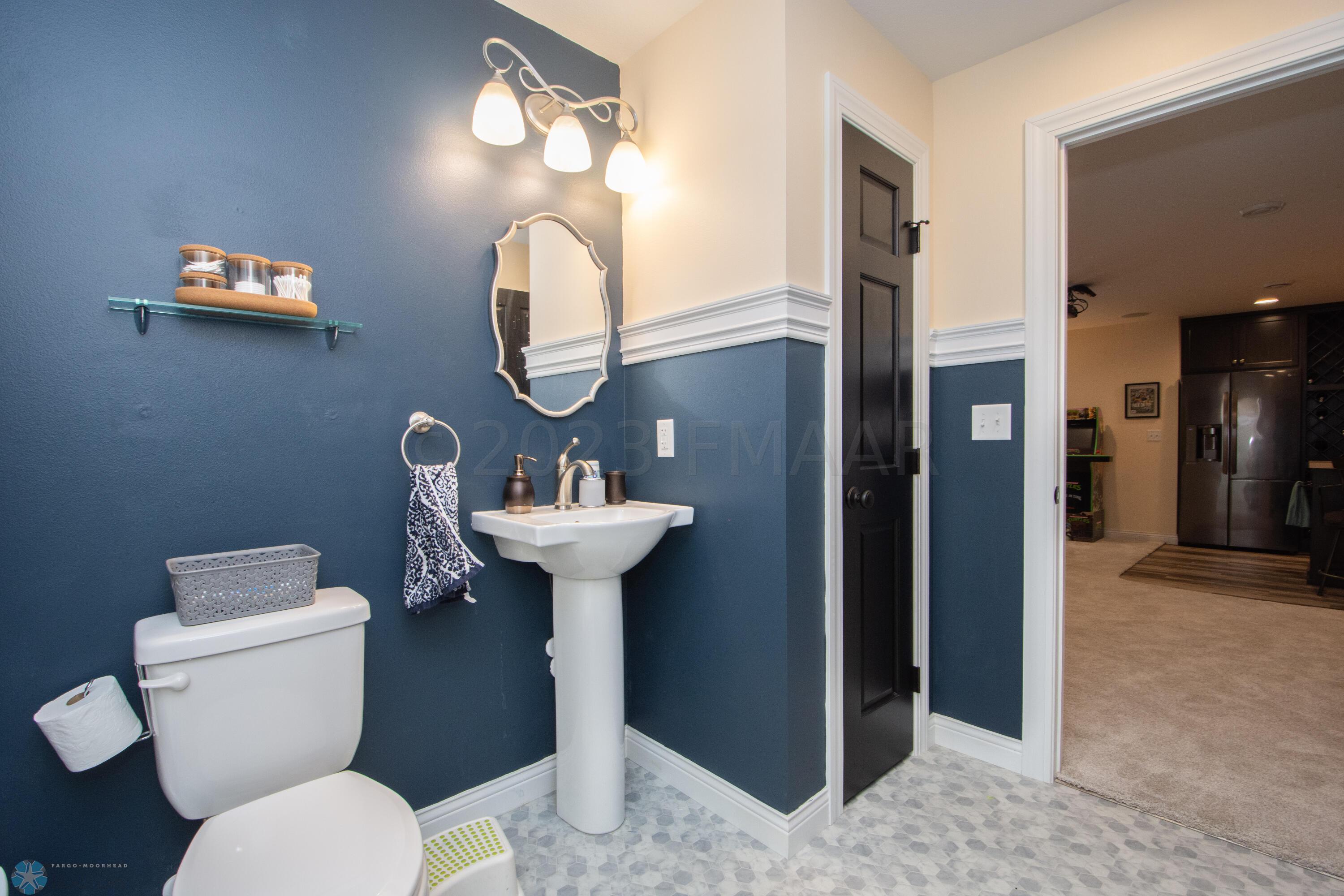 3/4 bathroom in basement