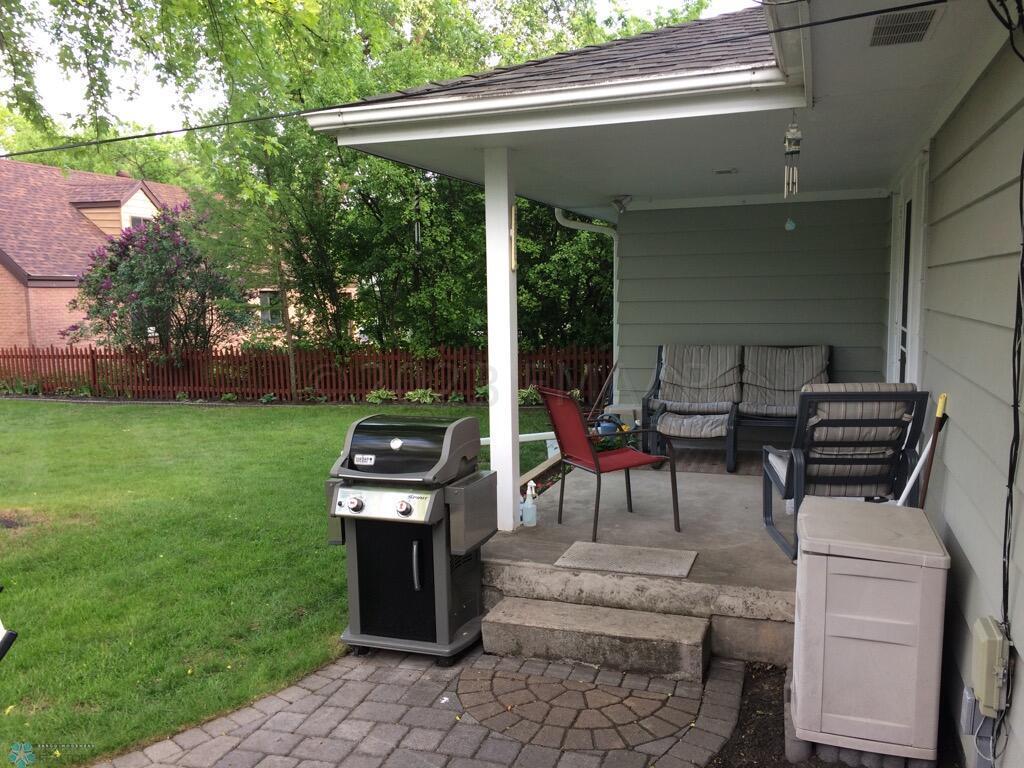 Concrete covered patio