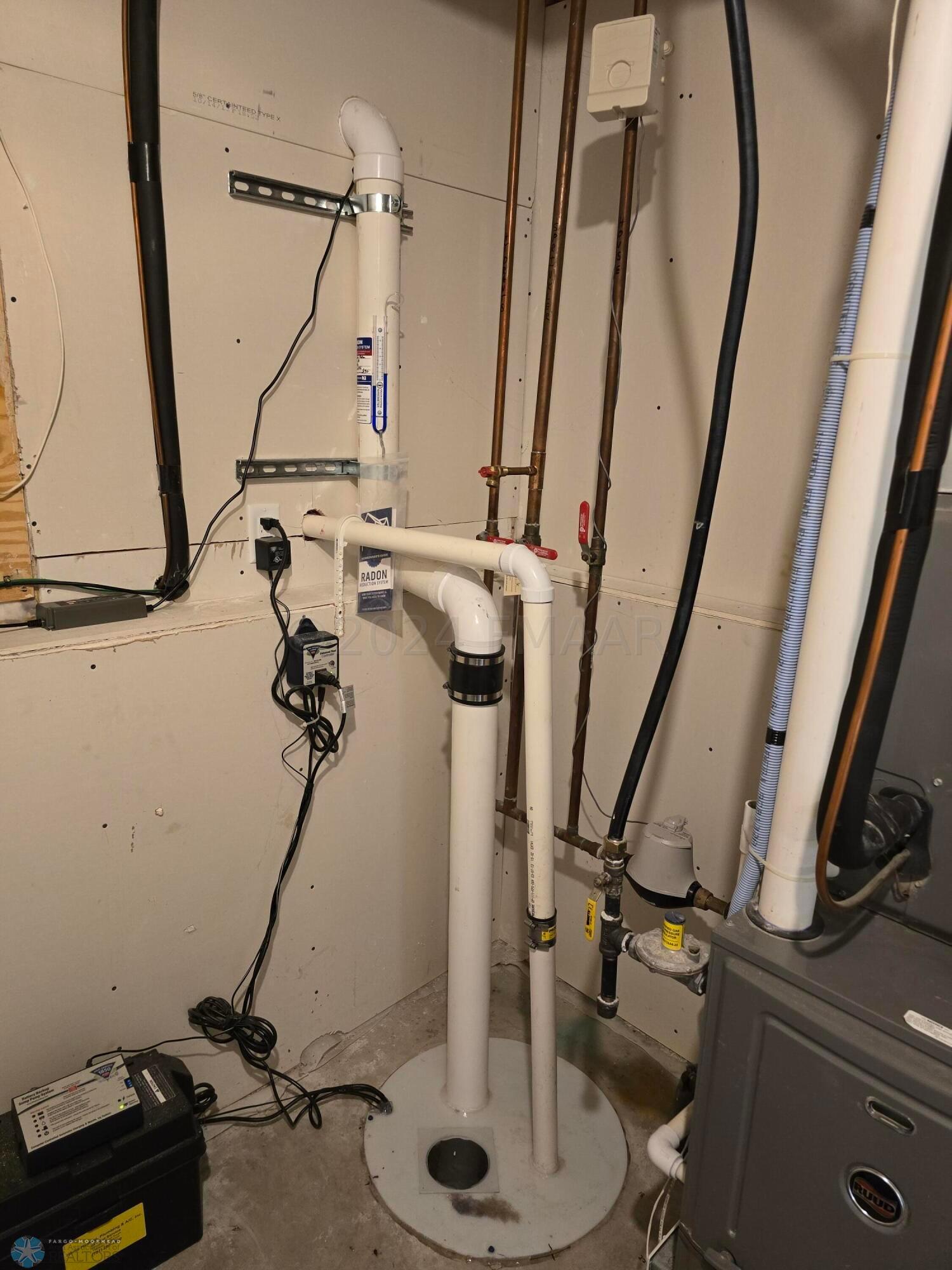 Radon system +Sump