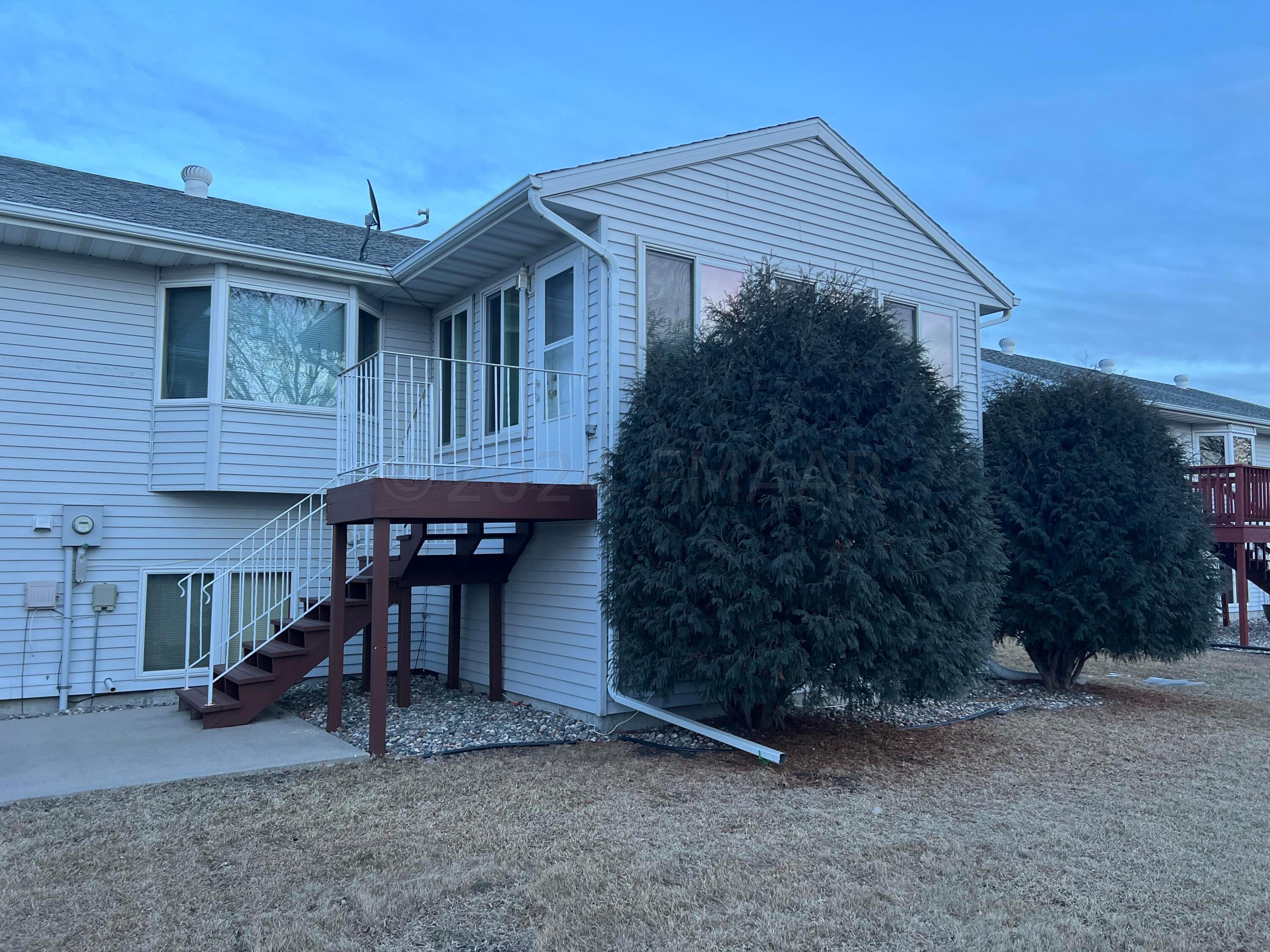 Deck with concrete patio