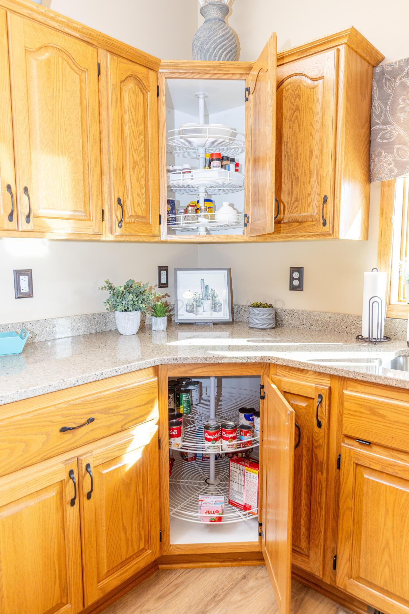 Lazy Susan's left of sink