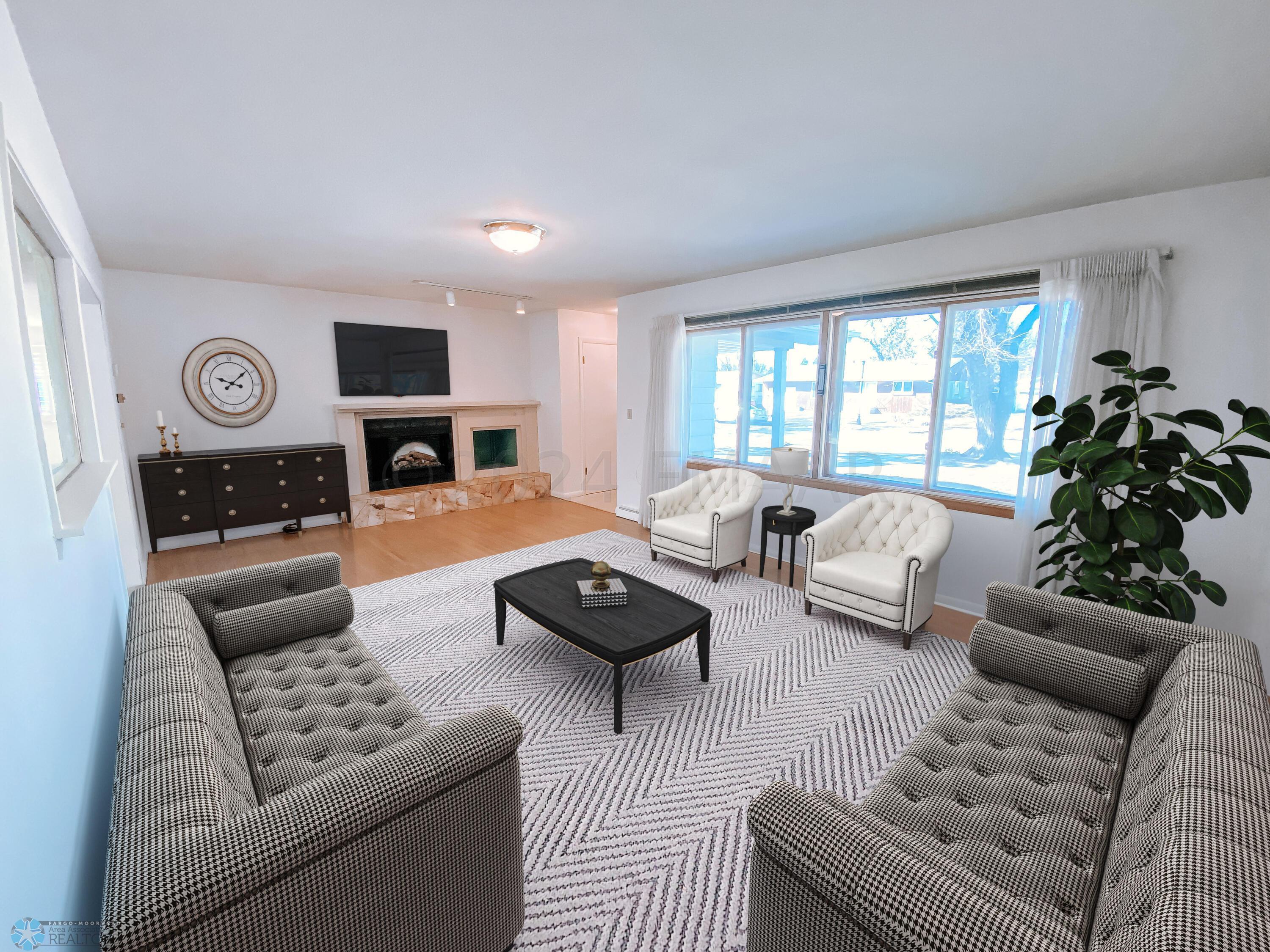 Virtually Staged Living Room