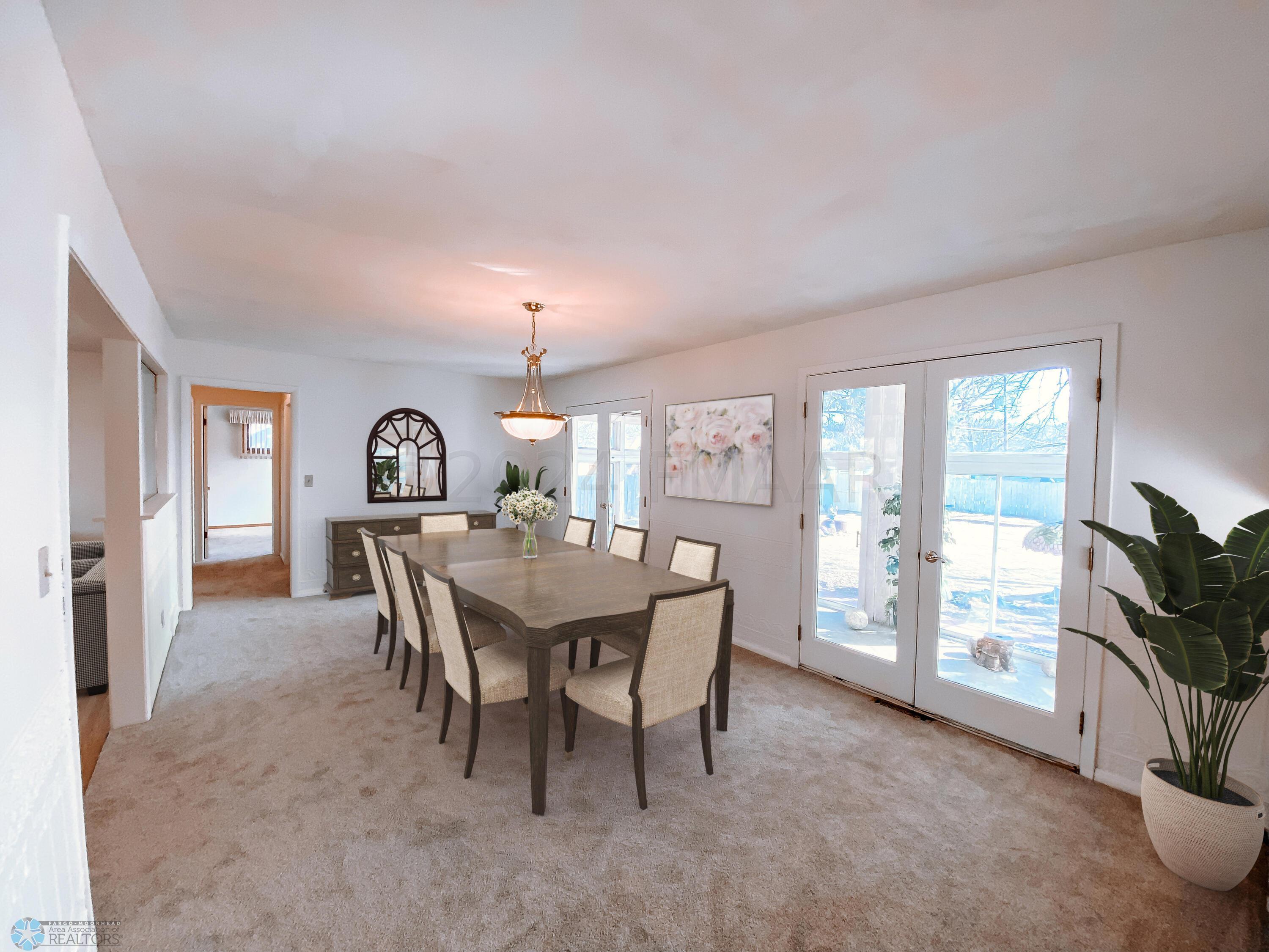 Virtually Staged Dining Room