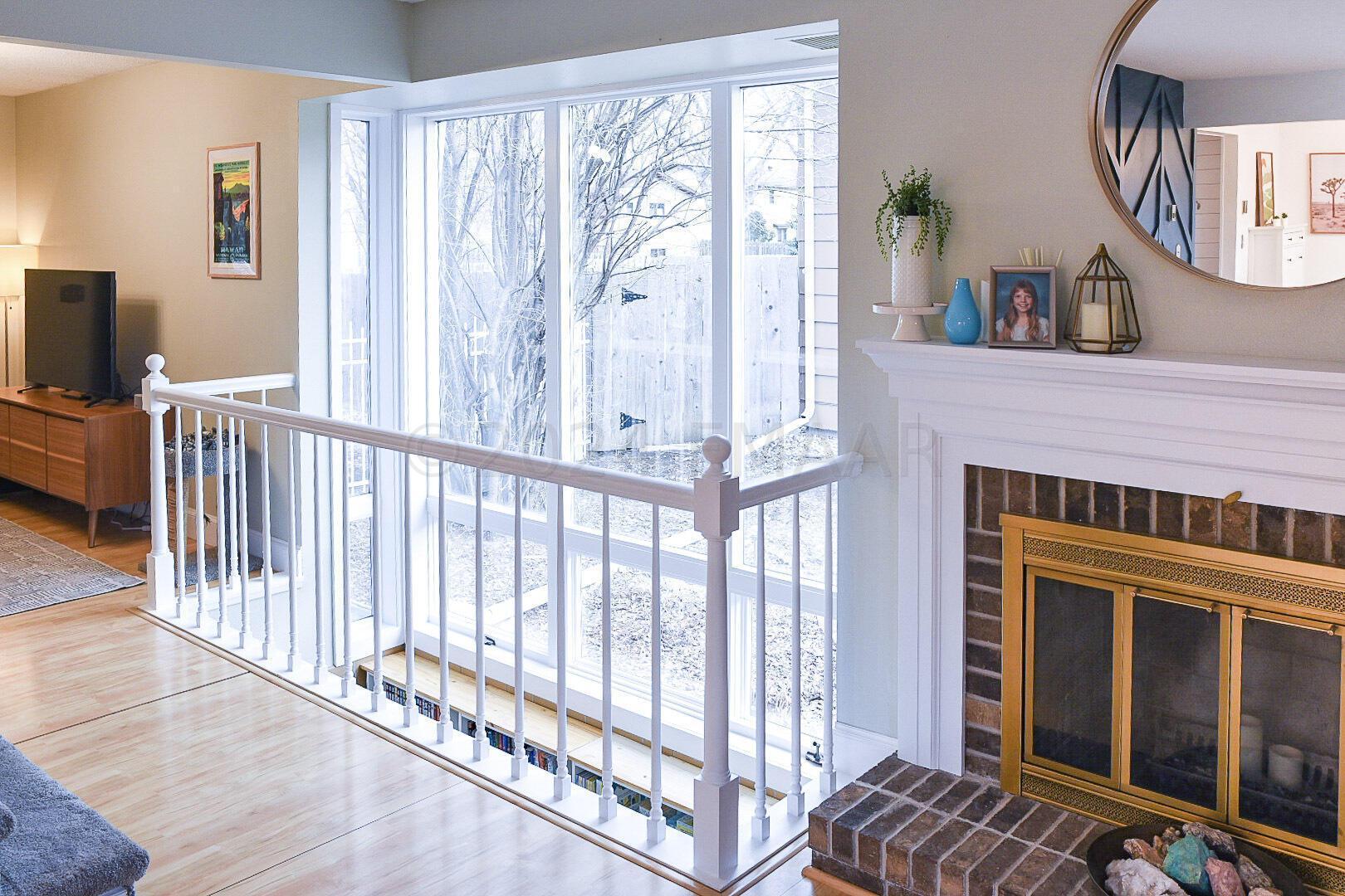 Atrium Window & Fireplace View