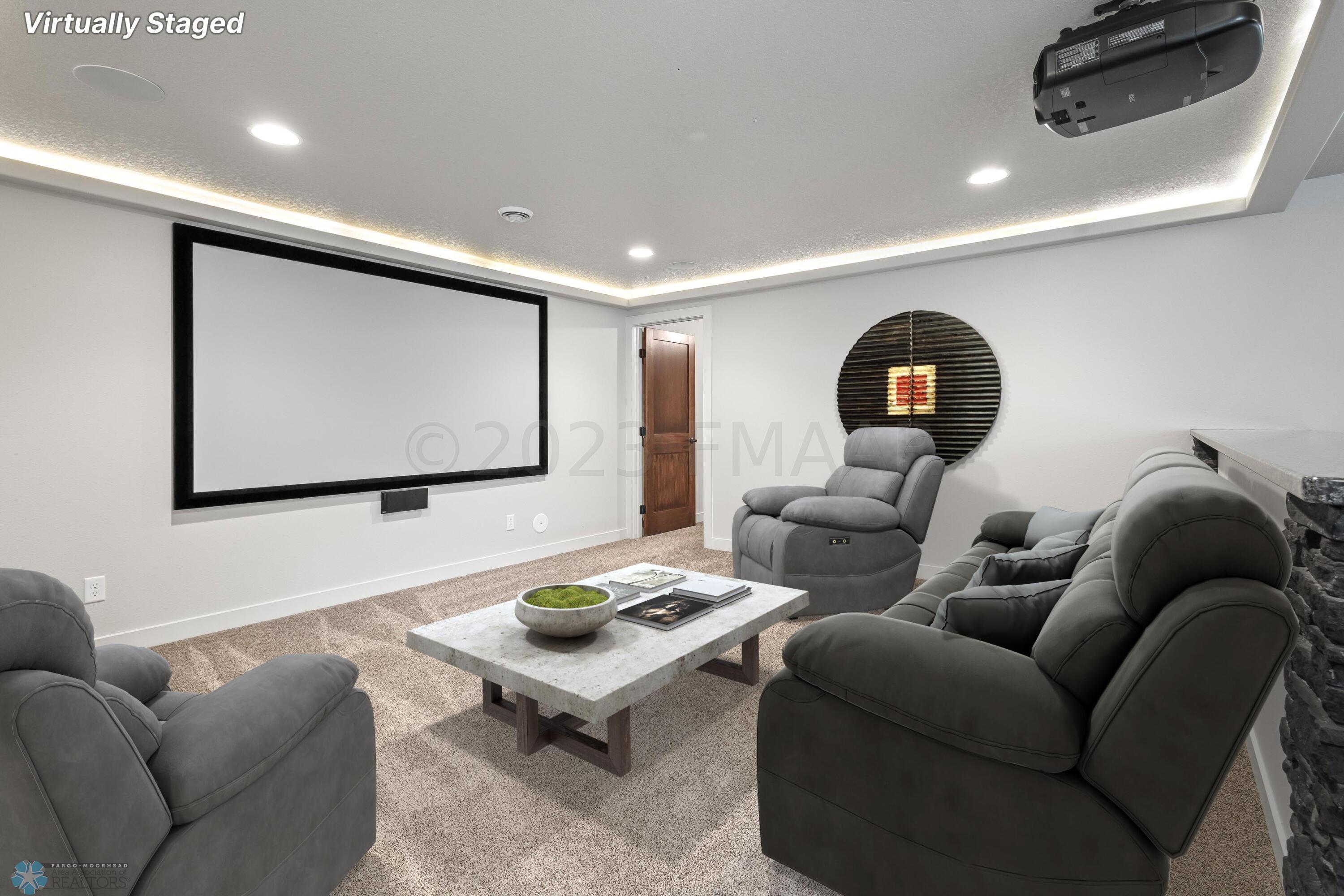 Theater Room - Virtually Staged