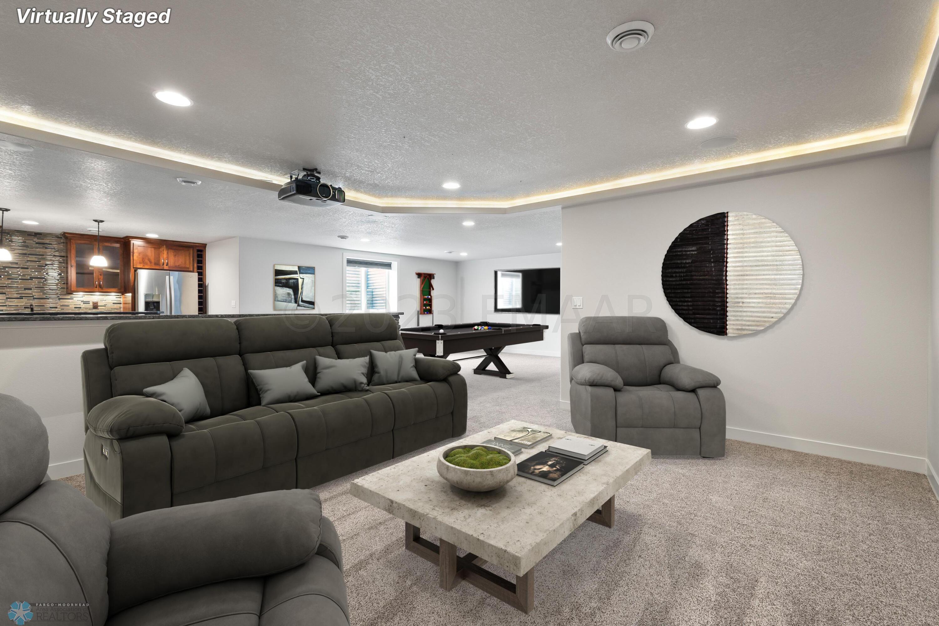 Theater Room - Virtually Staged