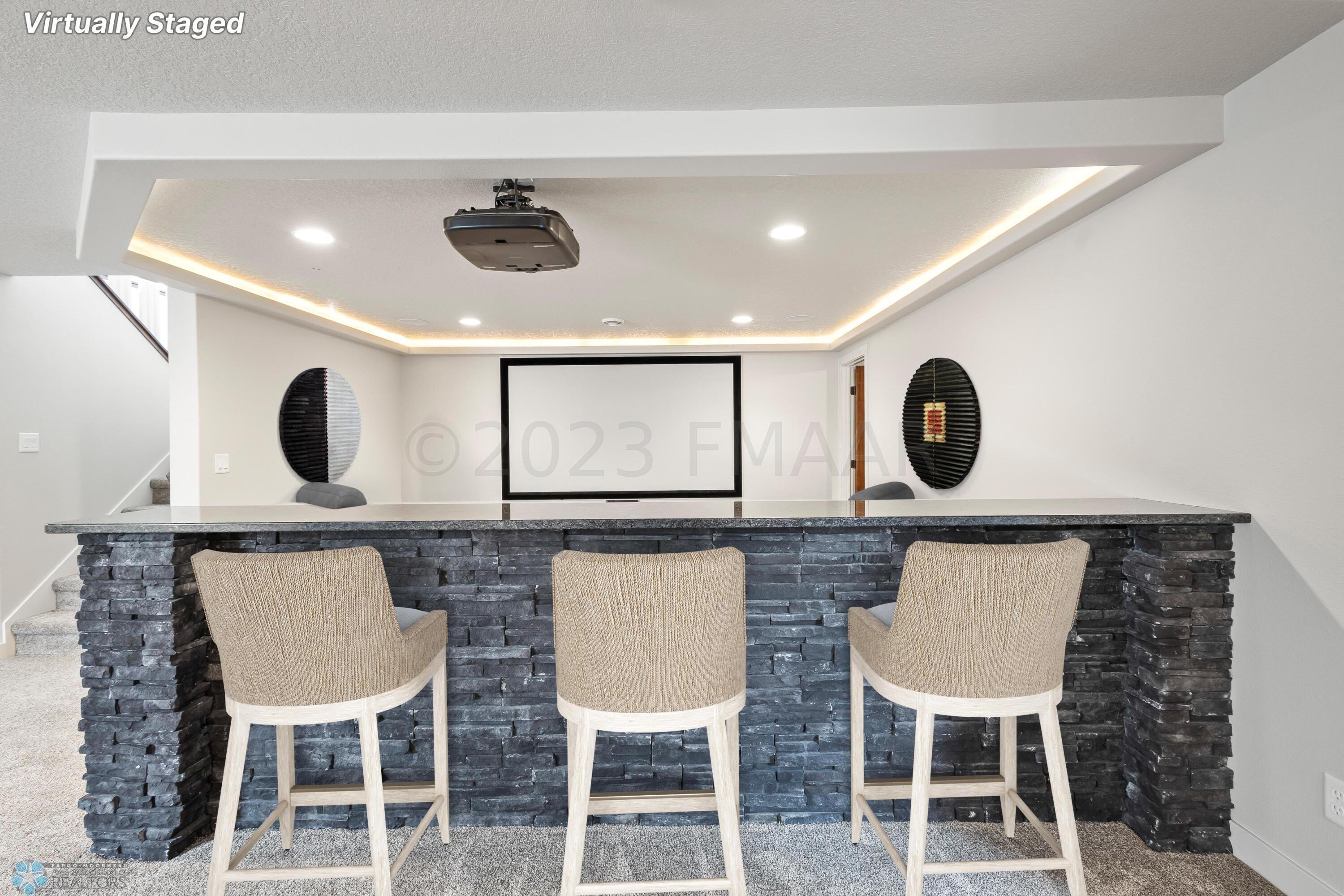 Theater Room - Virtually Staged