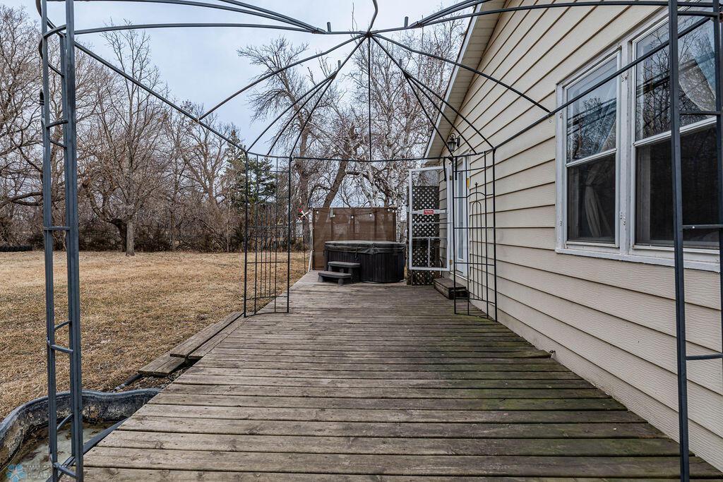 Large Deck Overlooking Back Yard