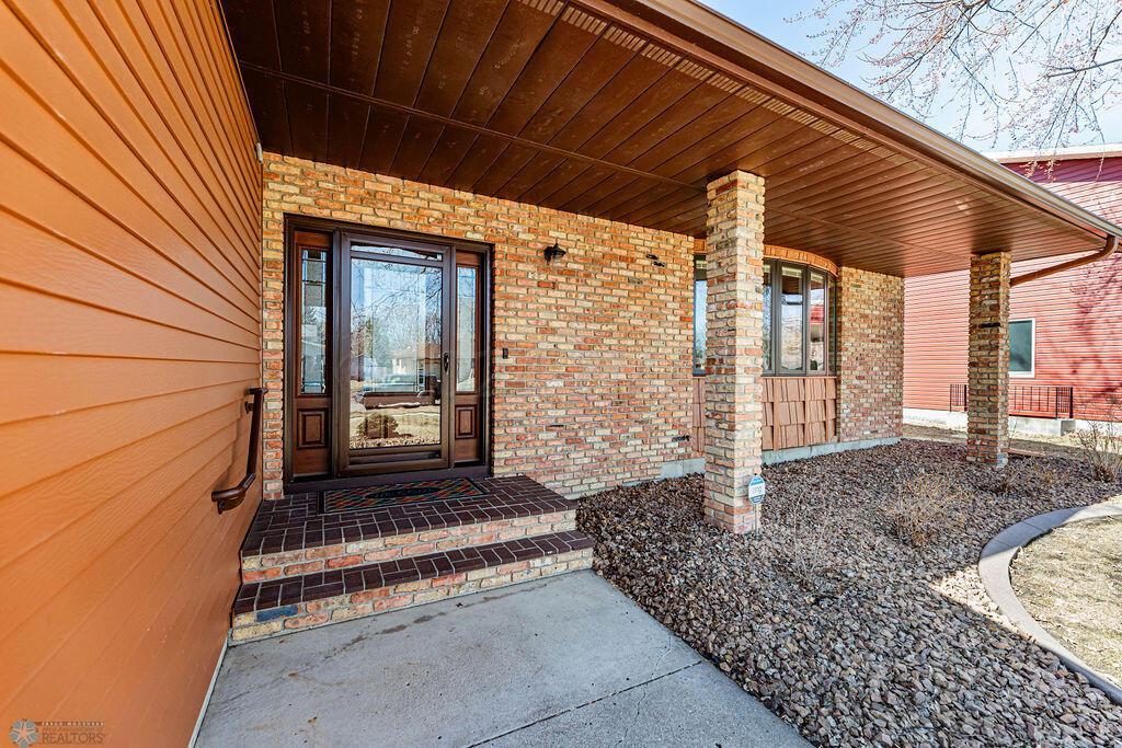 Beautiful Front Door w Brick Front