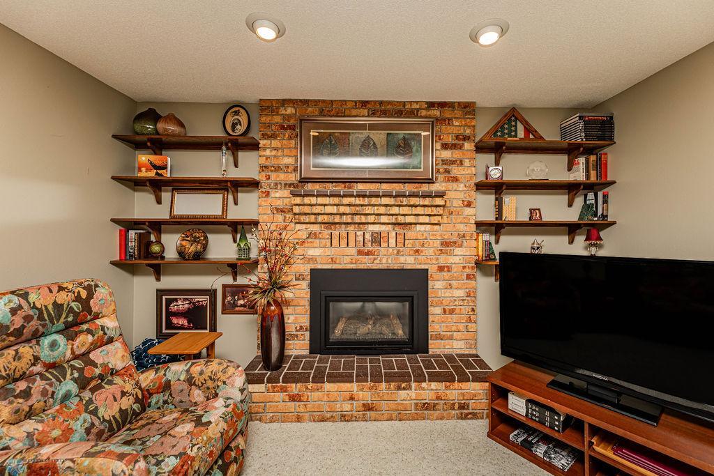 Gas Fireplace with Chicago Brick