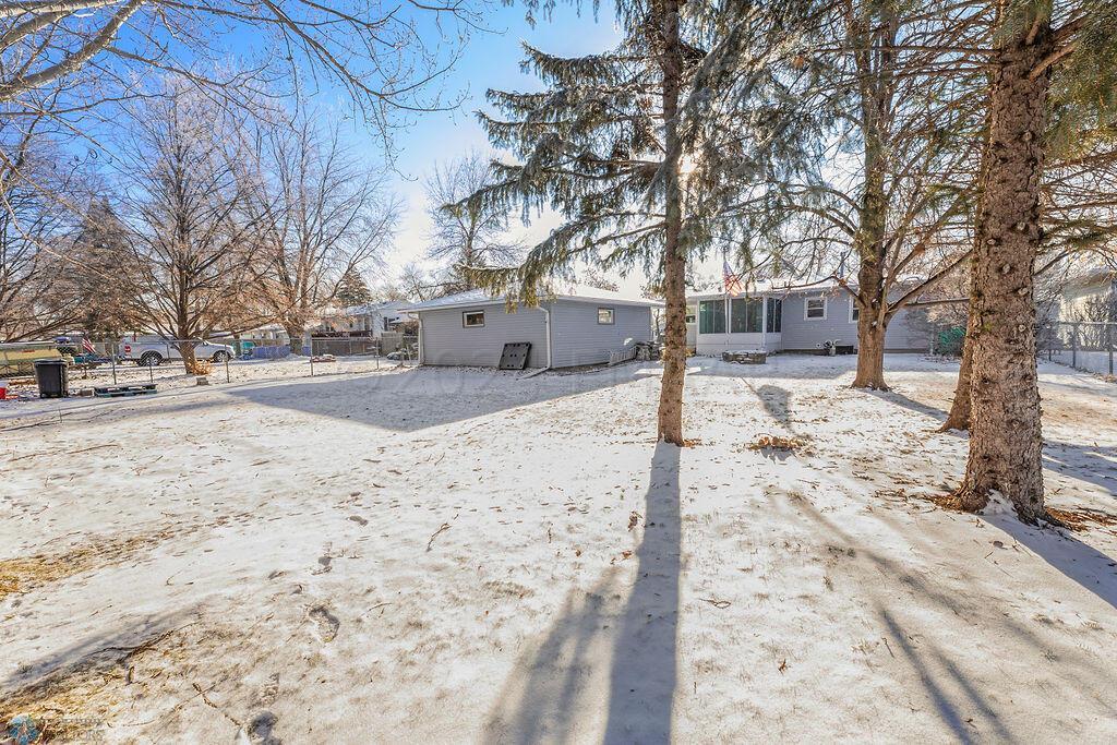 Yard view of hours