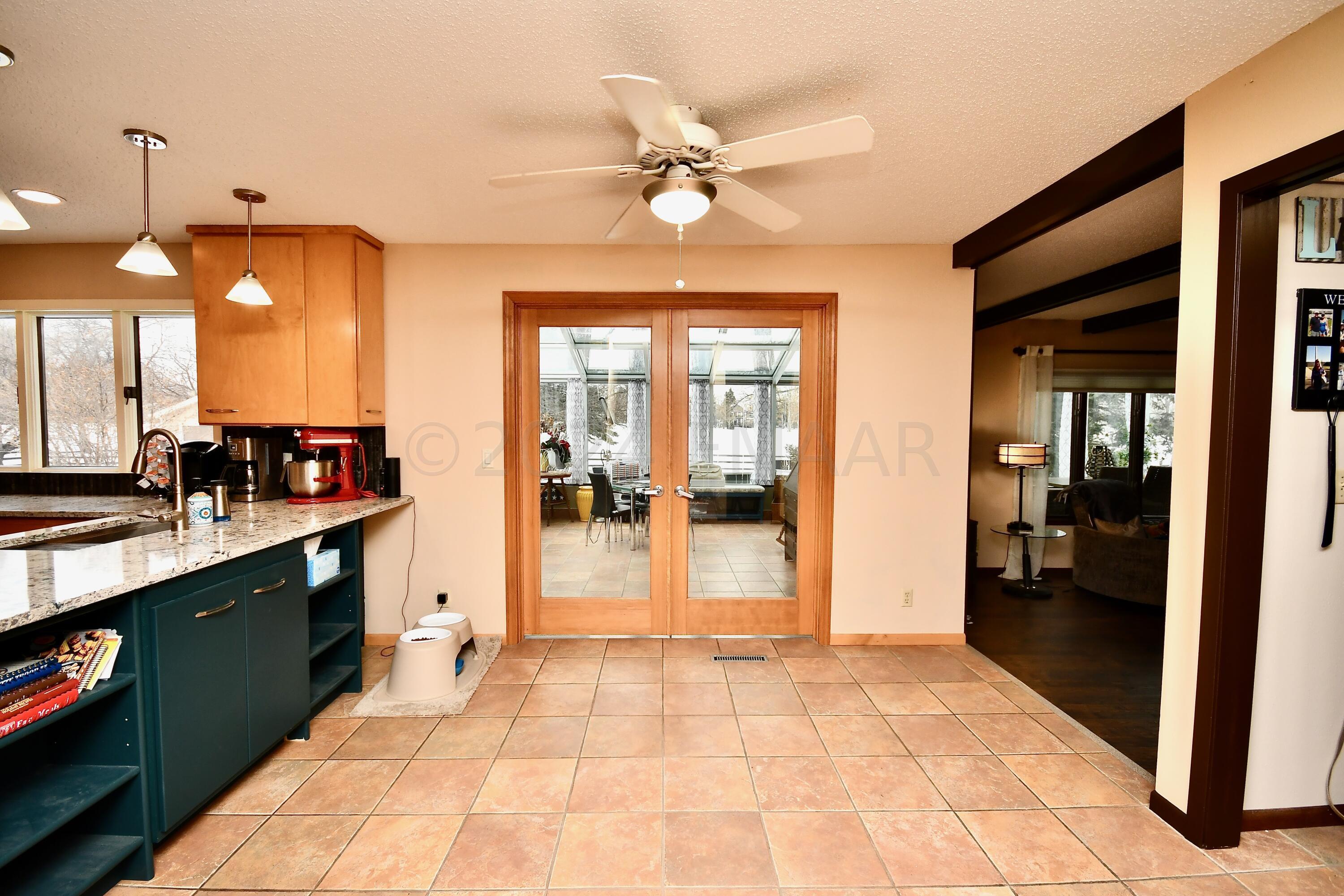 Doors to sunroom