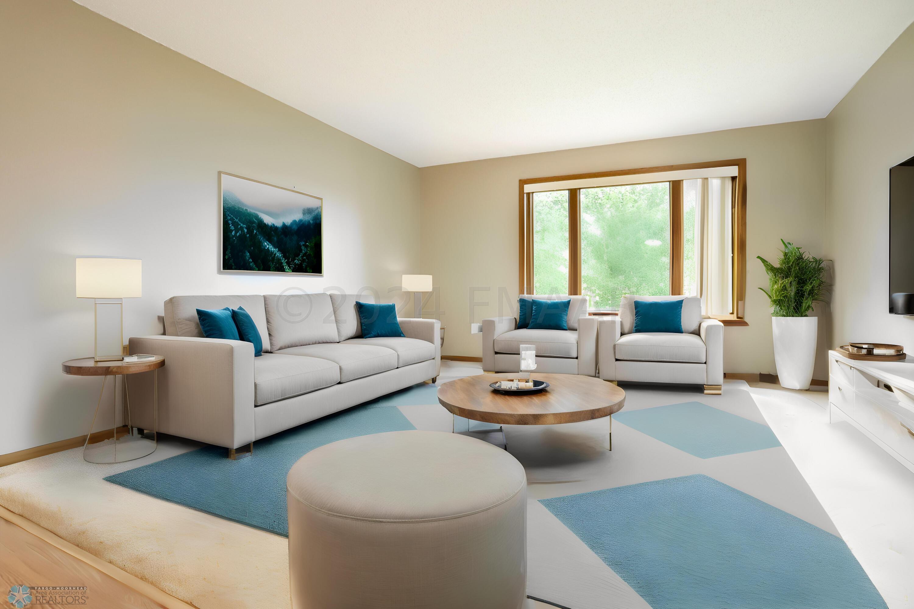 Virtually Staged living room