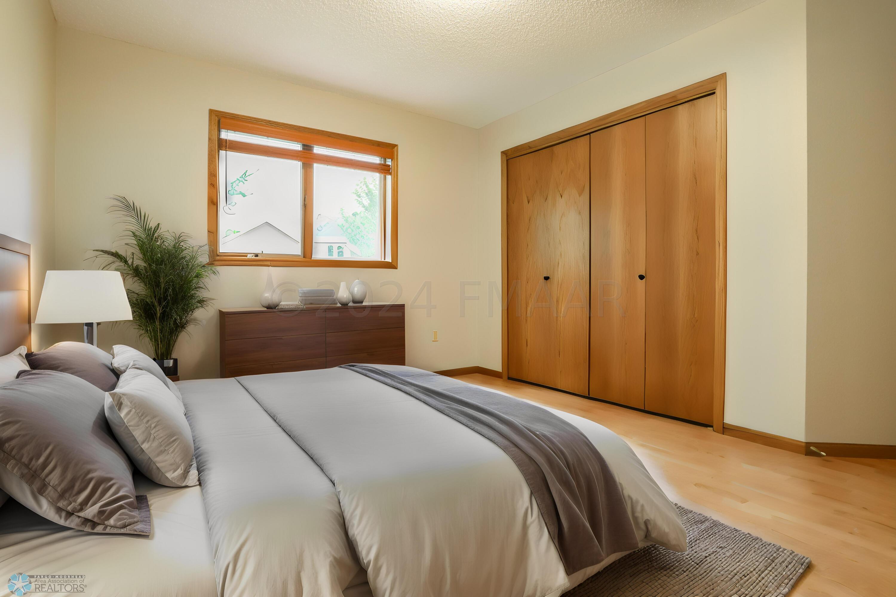 Virtually Staged upper bedroom