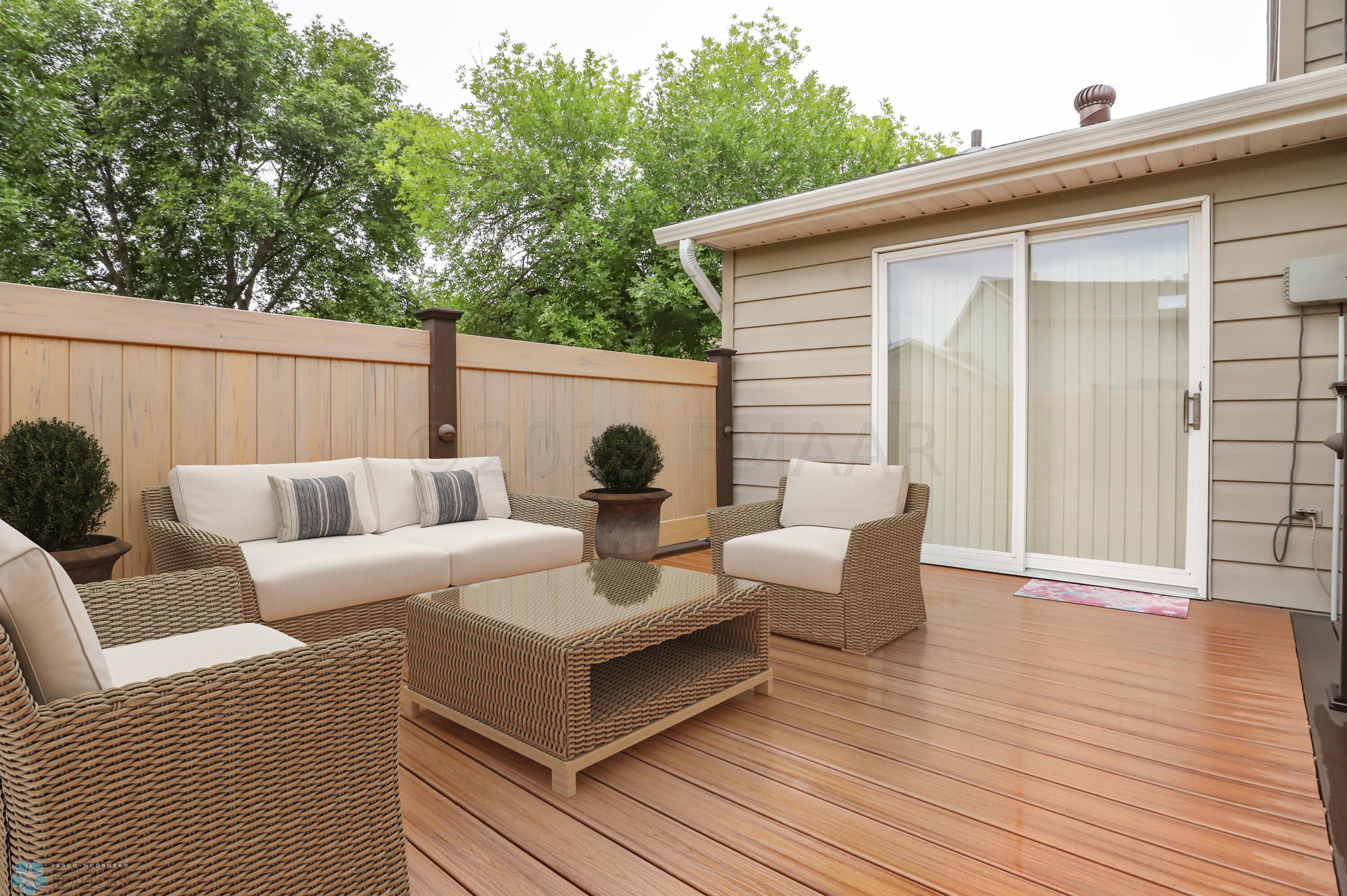 Virtually staged deck