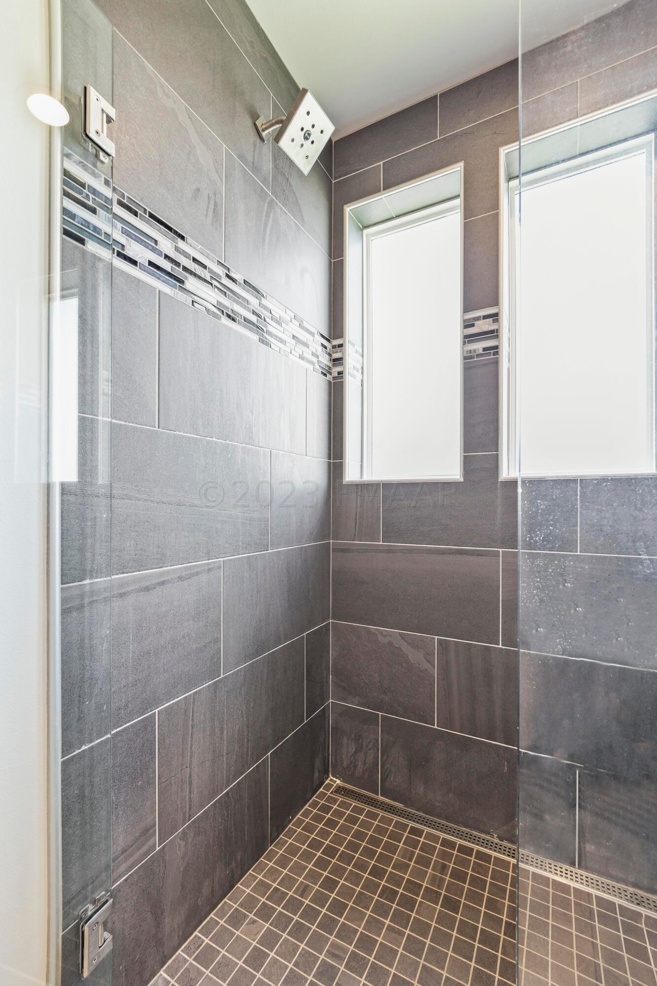 Master Walk in Tiled Shower