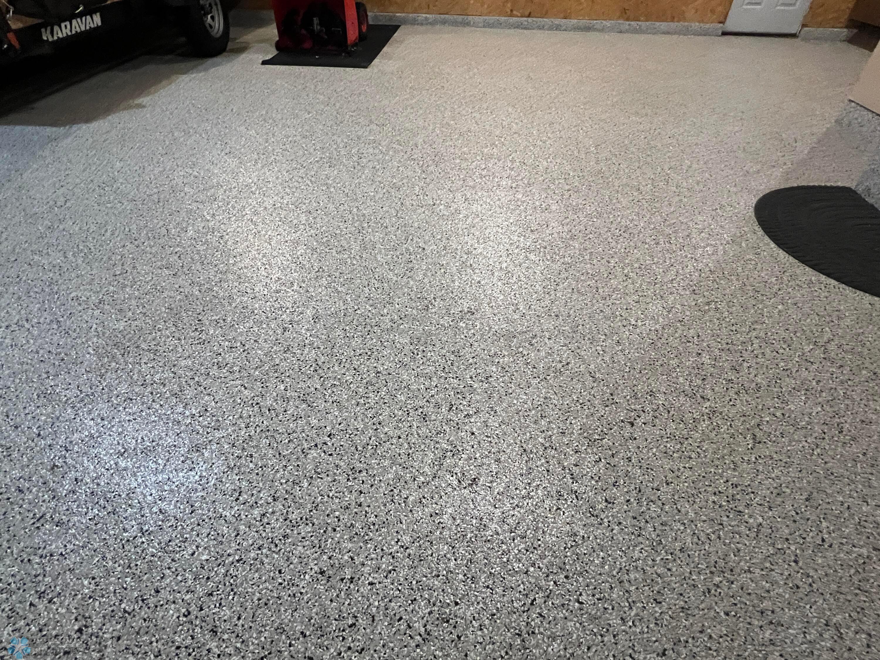 Garage floor has epoxy coating
