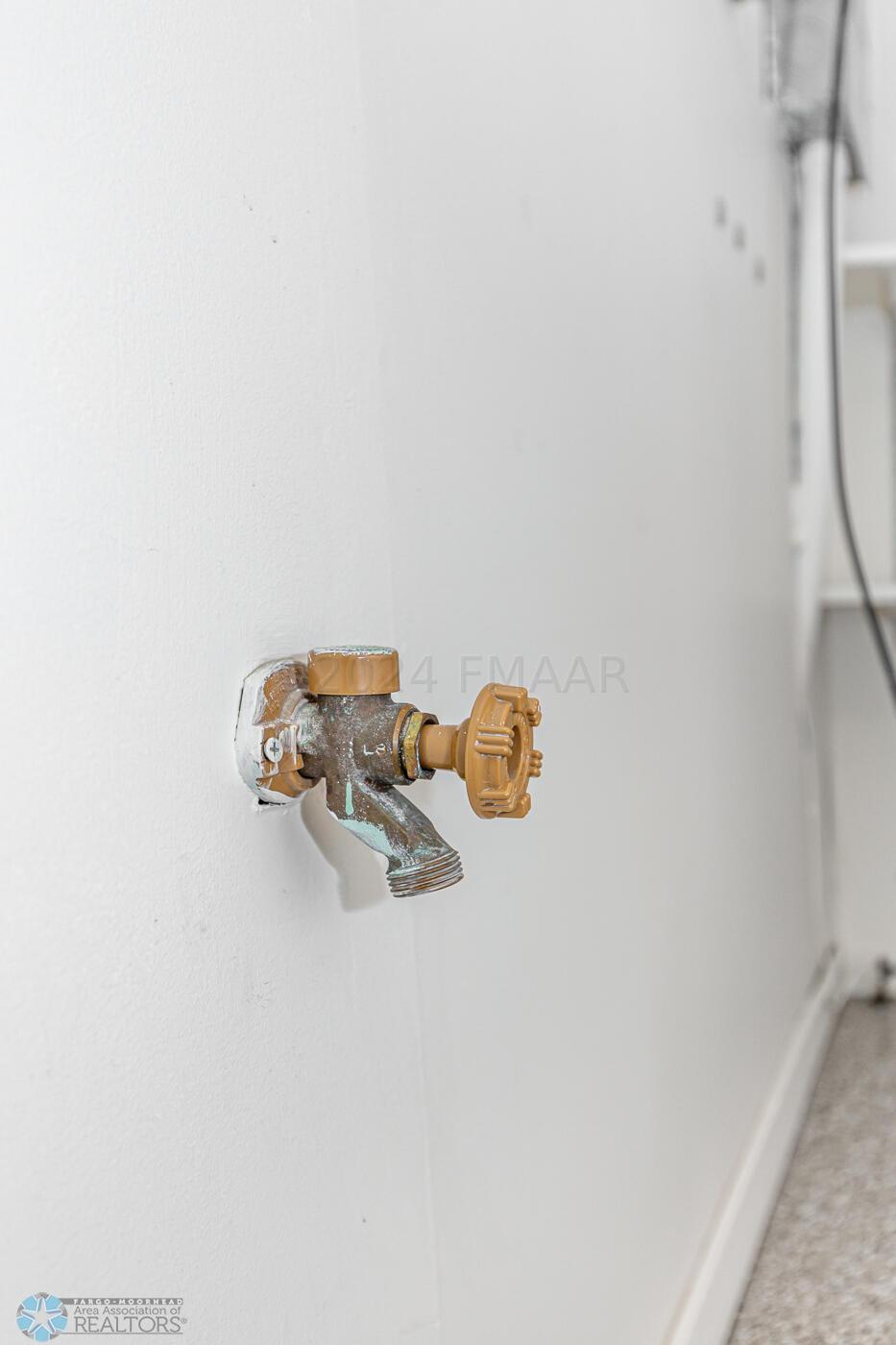 Garage water spigot