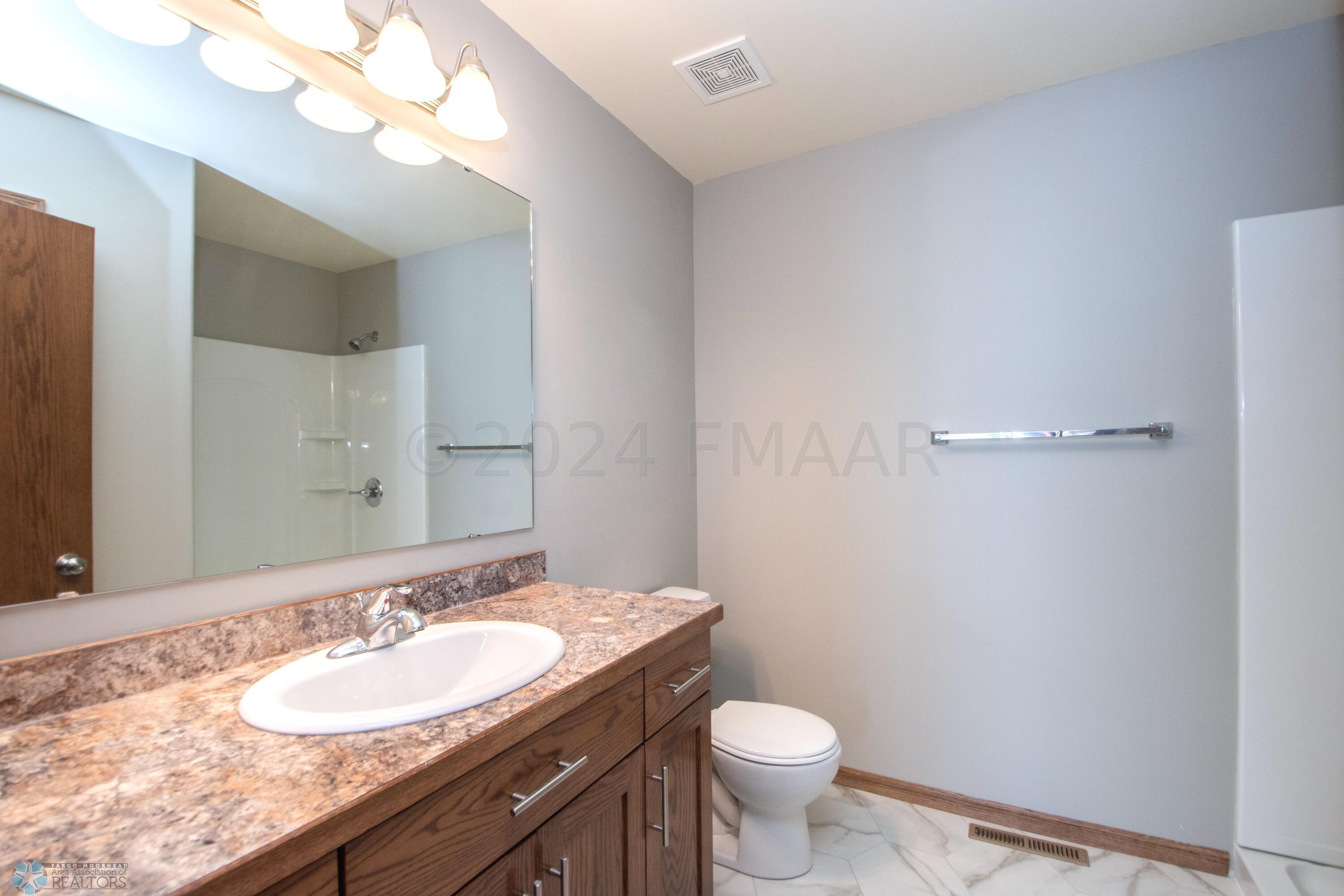 primary bath-new shower and flooring