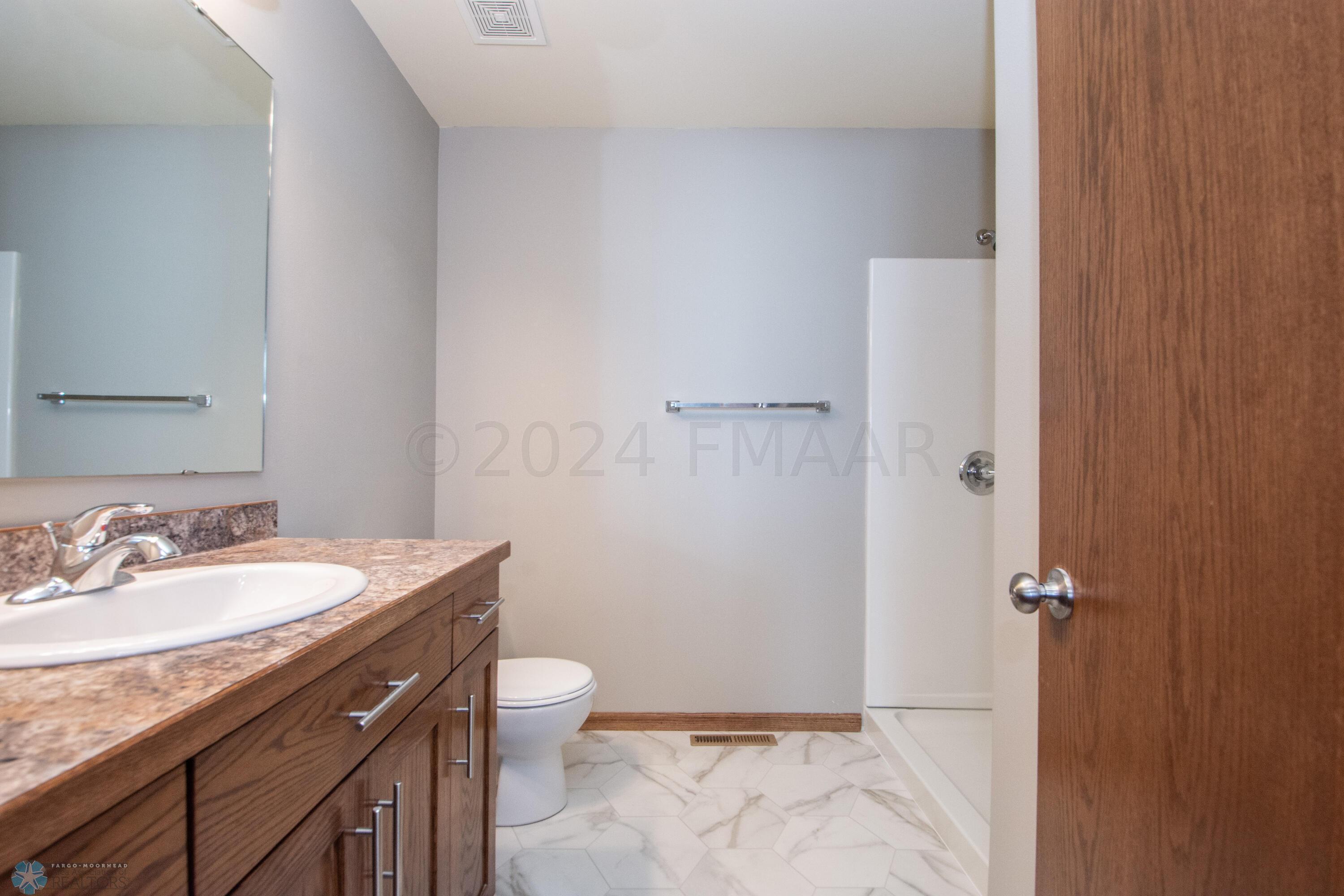 primary bath-new shower and flooring