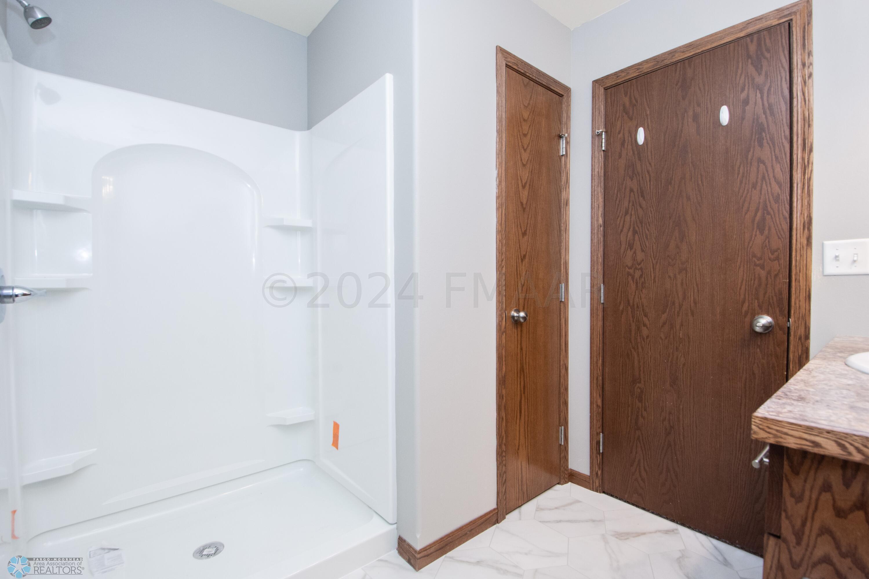 primary bath-new shower and flooring