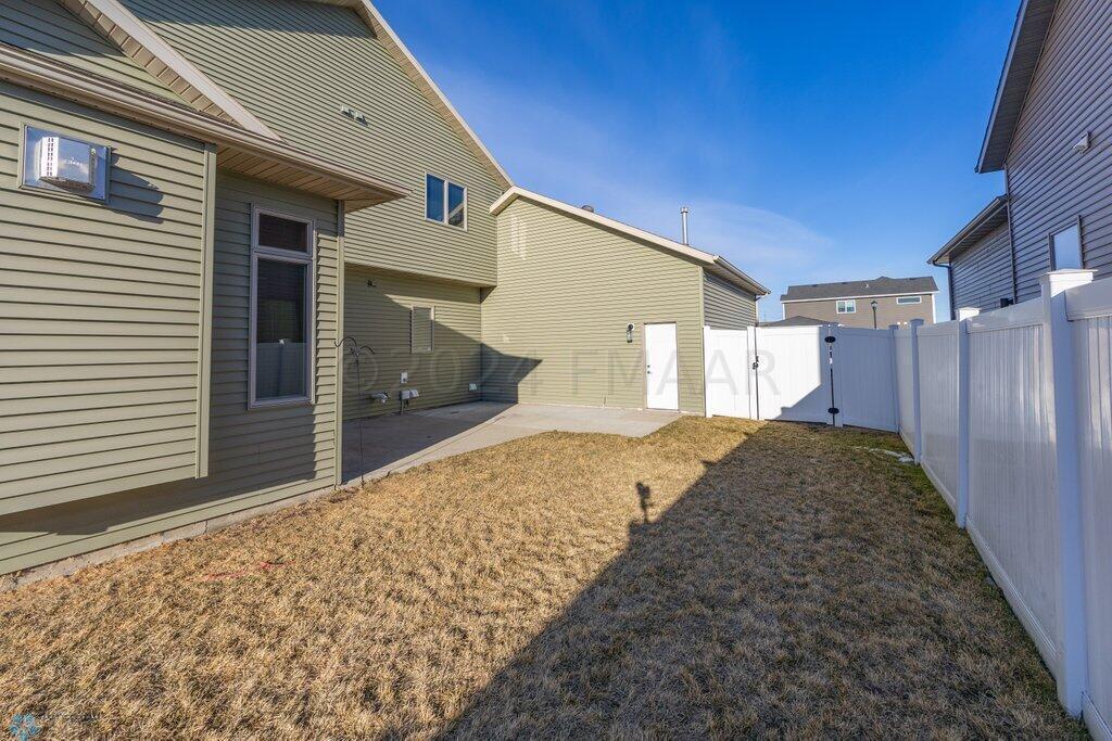 Fully fenced yard